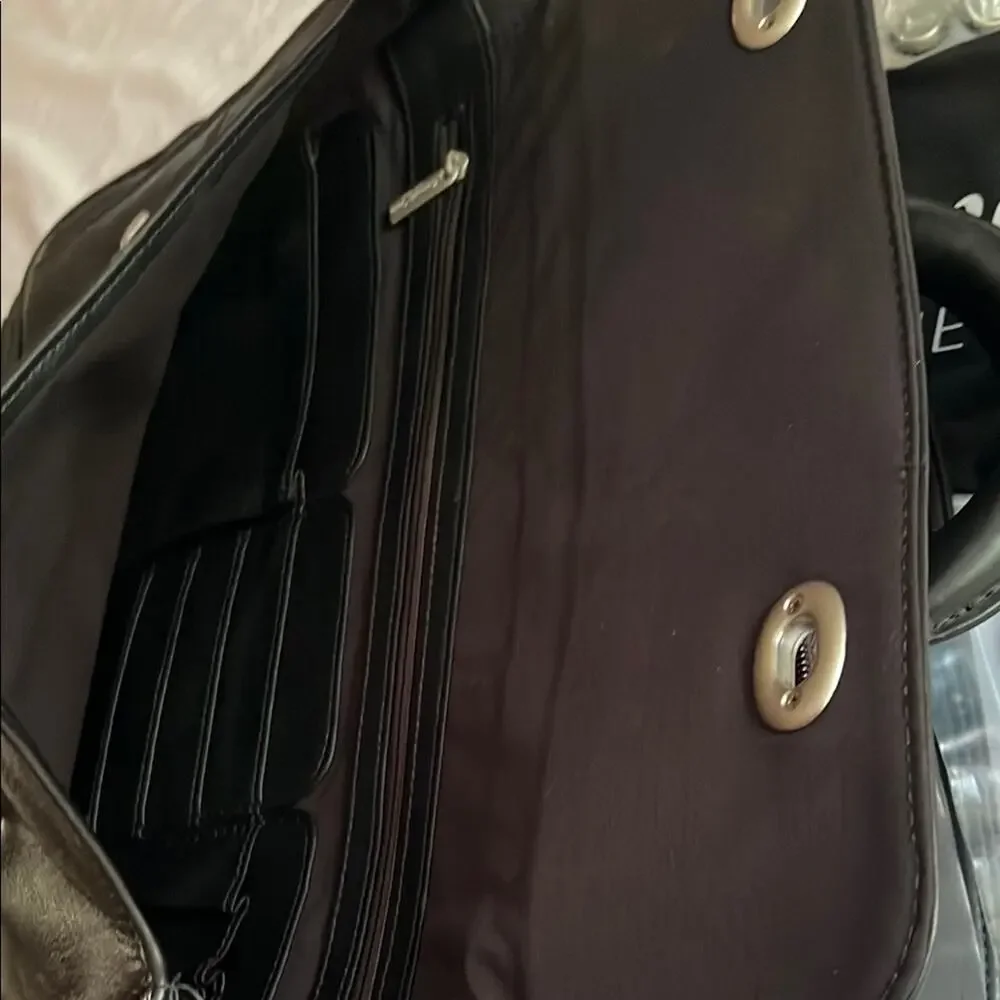 KENNETH COLE NEW YORK Genuine Leather Shoulder Bag Briefcase Business Laptop Bag